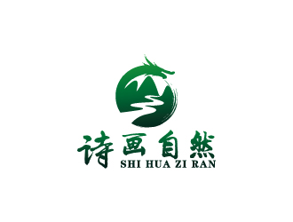 周金進(jìn)的詩畫自然logo設(shè)計