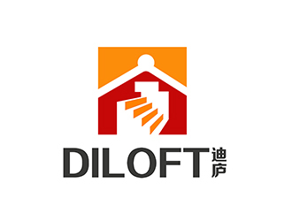 潘樂(lè)的迪廬；DILOFT 對(duì)稱標(biāo)志logo設(shè)計(jì)