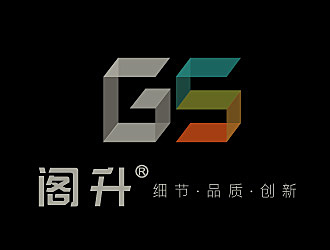 黎明鋒的“閣升” 牌門窗l(fā)ogo設計