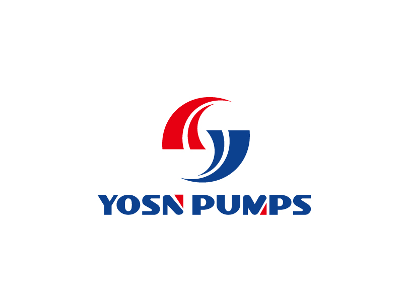 張俊的用YOSN PUMPS字母，涌順泵業(yè)結(jié)合設(shè)計。也可以不用中文logo設(shè)計